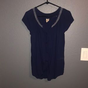 Navy blouse